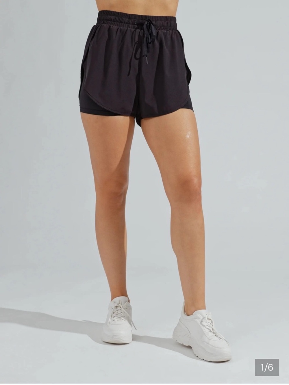 BuffBunny Black Women's Athletic Shorts with Drawstring